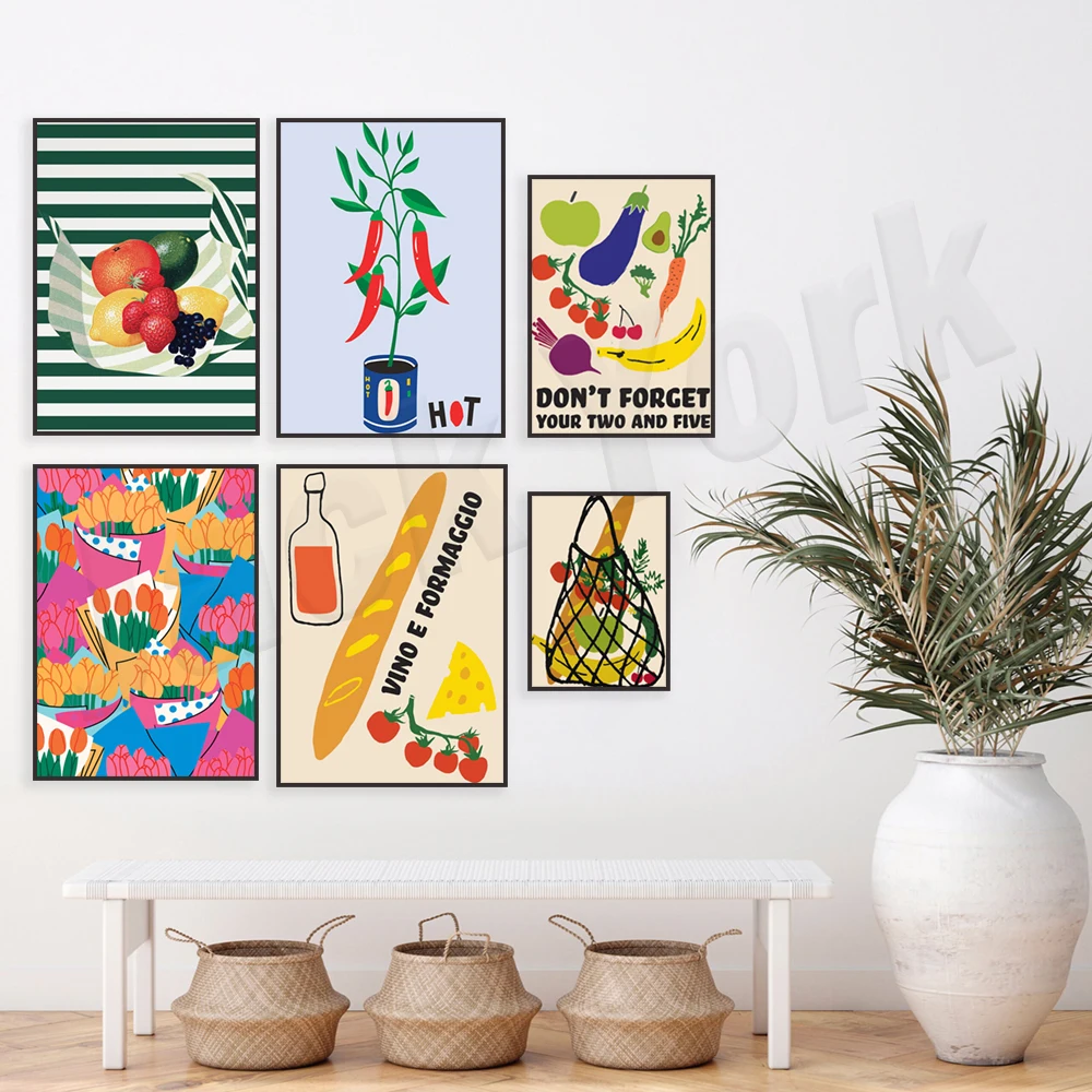 Plant Jackfruit - Flower bouquet, pepper plant, fruit poster,